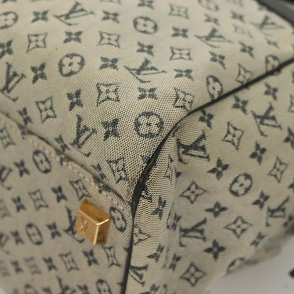 LOUIS VUITTON Monogram Mini Josephine GM Hand Bag Blue M92211 LV Auth BA3402 - Picture 14 of 16